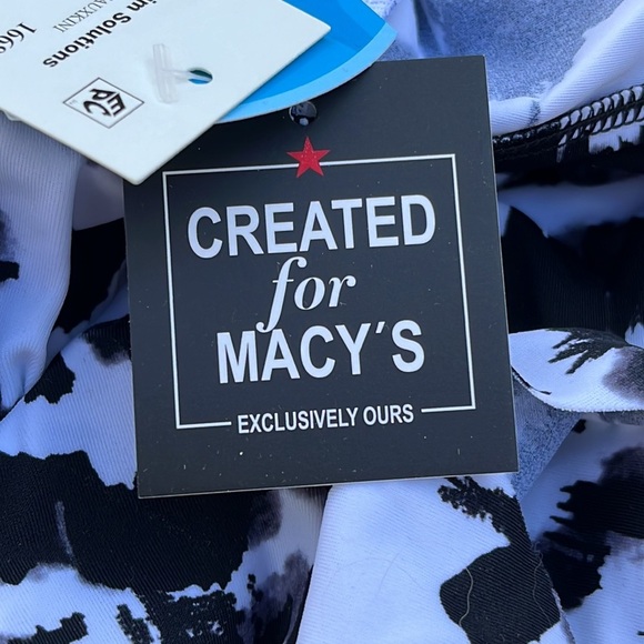 SWIM SOLUTIONS Tummy Control Triple Tier Fauxkini, Created For Macy's -Size 20W - Picture 8 of 11